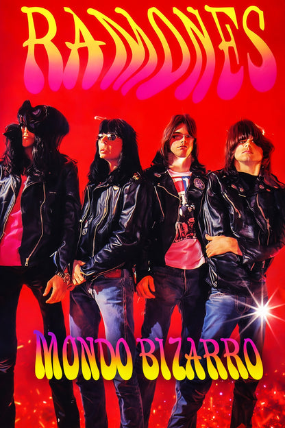 Ramones Poster – Mondo Bizarro – Early 1990s Punk Rock Album Art – Radioactive Records