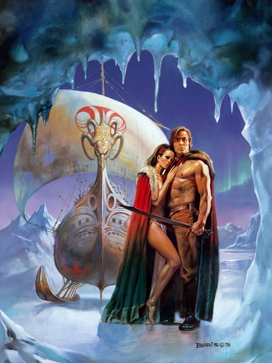 The Ice Schooner by Boris Vallejo Poster, Epic Fantasy Adventure Art Print