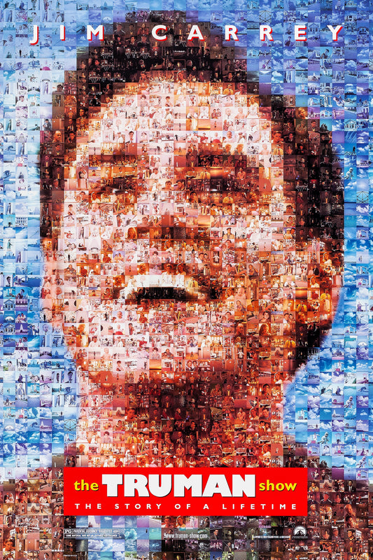 The Truman Show Poster Satirical Drama Paramount Pictures 1998 Jim Carrey