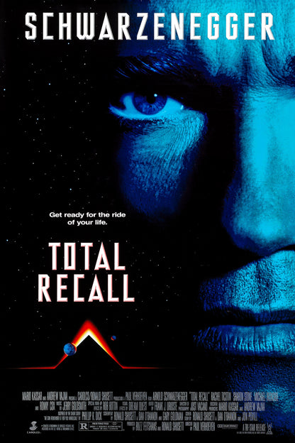 Total Recall Poster Sci-Fi Action Thriller Tri-Star Pictures 1990 Arnold Schwarzenegger