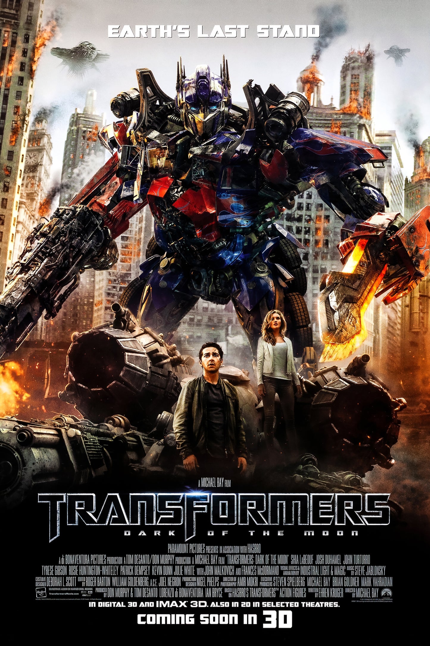 Transformers Dark of the Moon Poster Sci-Fi Action Paramount Pictures 2011