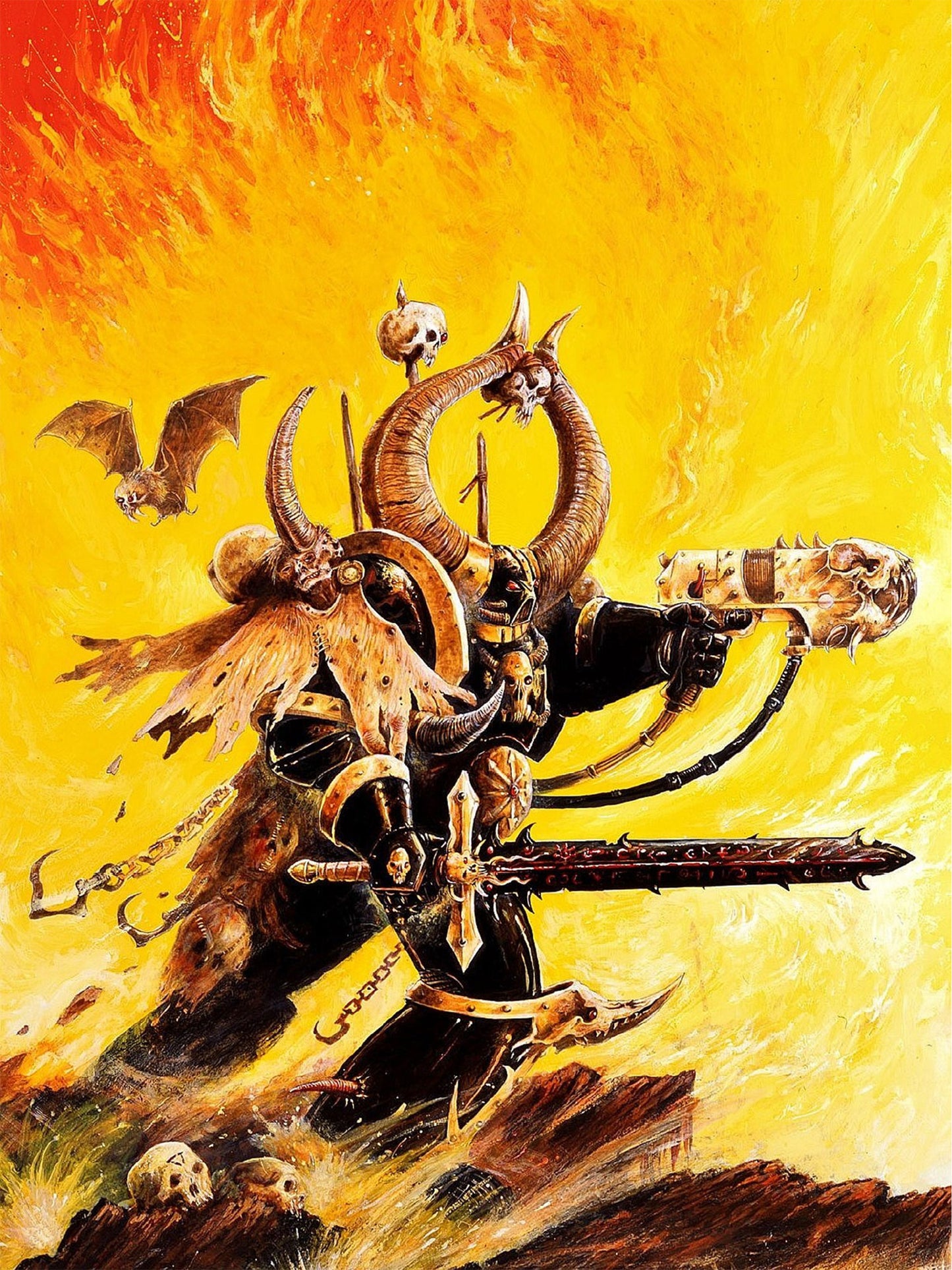 WARHAMMER 40K - BLACK LEGION POSTER - JOHN BLANCHE CHAOS ICON