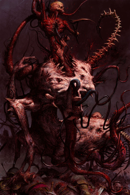 WARHAMMER 40K - CHAOS SPAWN HORROR POSTER REPRODUCTION - ADRIAN SMITH