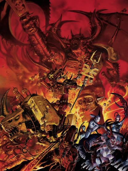 WARHAMMER 40K - CHAOS UNLEASHED POSTER - ADRIAN SMITH BLOOD-FUELED APOCALYPSE