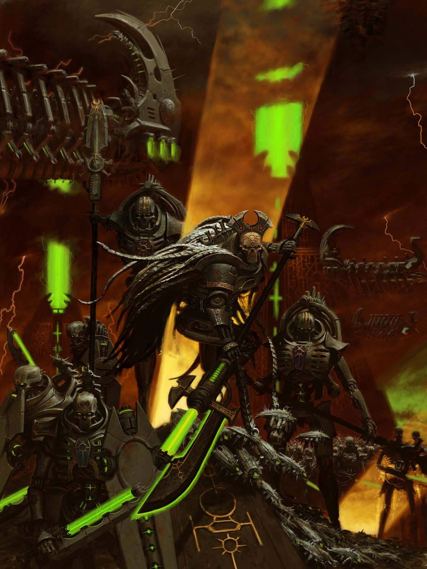 WARHAMMER 40K - CODEX NECRONS POSTER - ADRIAN SMITH DARK TECHNOFANTASY