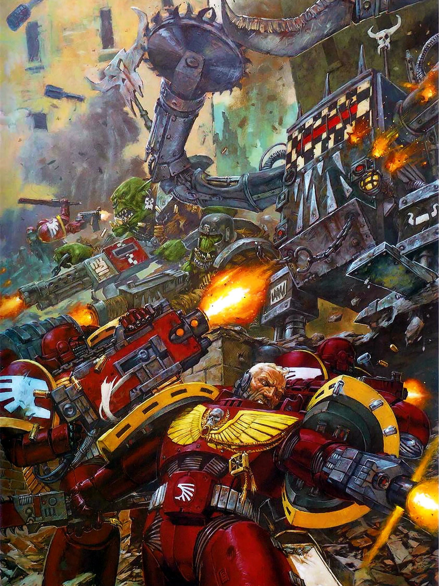 WARHAMMER 40K - CRUCIBLE OF WAR POSTER - ADRIAN SMITH EPIC BATTLE SCENE