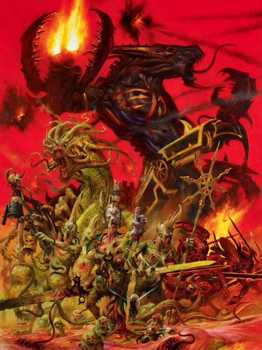 WARHAMMER 40K - DAEMONS OF CHAOS POSTER - ADRIAN SMITH INFERNAL ARTWORK
