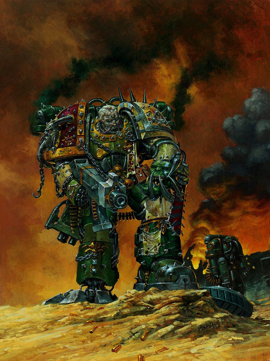WARHAMMER 40K - DEATH GUARD POSTER - ADRIAN SMITH CHAOS MARINE ARTWORK