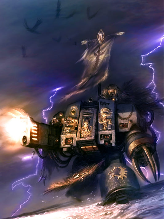 WARHAMMER 40K - THE ANCIENT POSTER - ADRIAN SMITH DREADNOUGHT ART PRINT