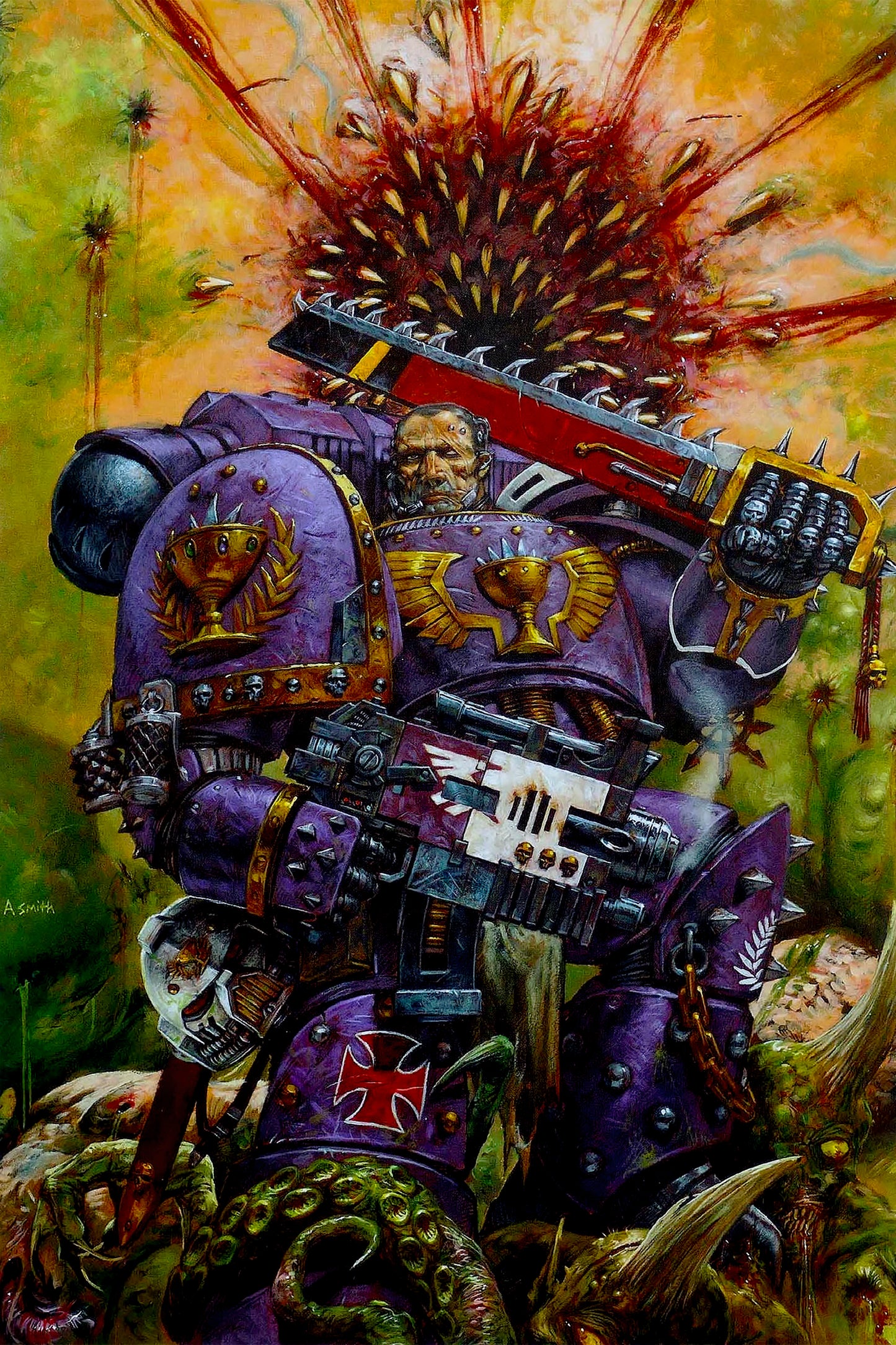 WARHAMMER 40K - THE BLEEDING CHALICE POSTER REPRODUCTION - ADRIAN SMITH