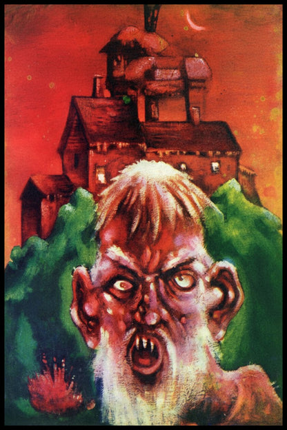 LEE BROWN COYE - WEIRD TALES V40N06 - GROTESQUE OLD MAN & HAUNTED HOUSE POSTER