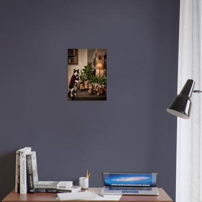 Cat with Teddy Bears Poster – Cozy Library Scene, Whimsical Nursery Wall Art 3