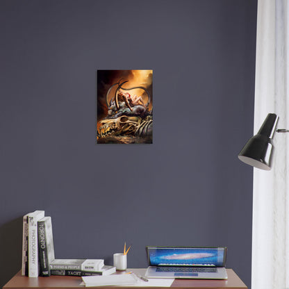 BORIS VALLEJO WOMAN AND MONSTER POSTER – FANTASY DEMON 1996 Wall Art Decor 3