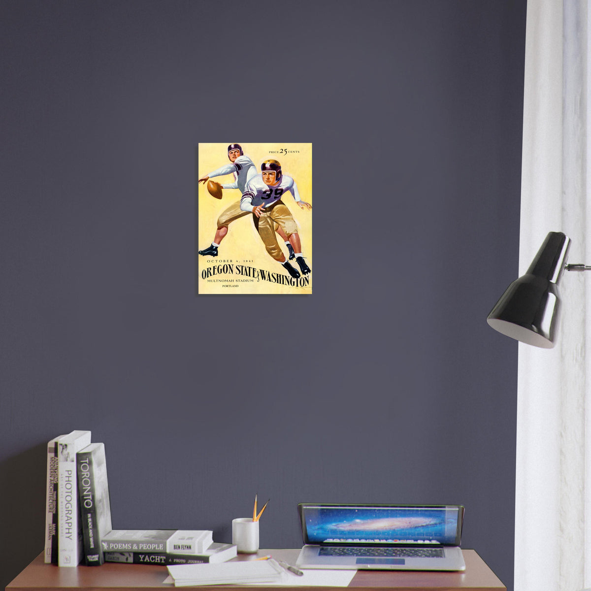1941 Oregon State vs Washington Football Game Poster Wall Art Decor 3