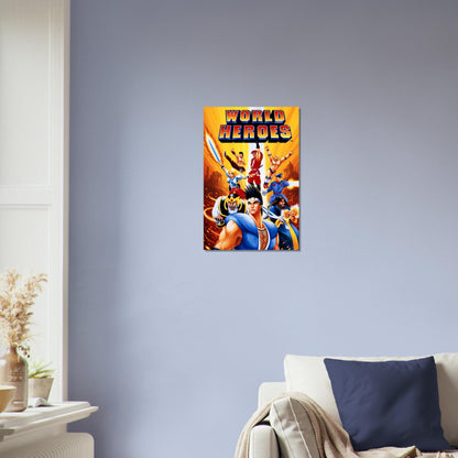 World Heroes Arcade Game Poster – Retro Fighting Game Art Wall Art Decor 3