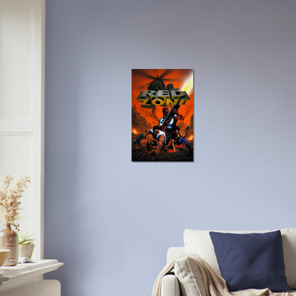 Red Zone Poster – Apocalyptic Soldier Action Art Wall Art Decor 3