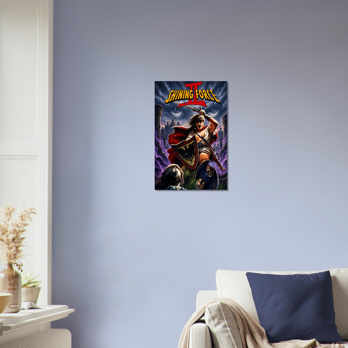 Shining Force II Poster – Fantasy Warrior Hero Sword Battle Wall Art Decor 3