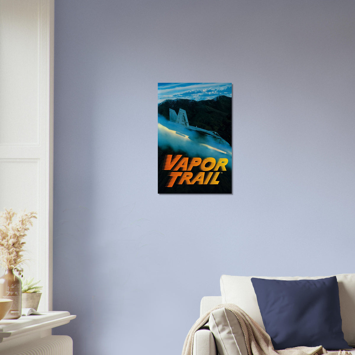 Vapor Trail Fighter Jet Poster – Retro Action Flight Game Art Wall Art Decor 3