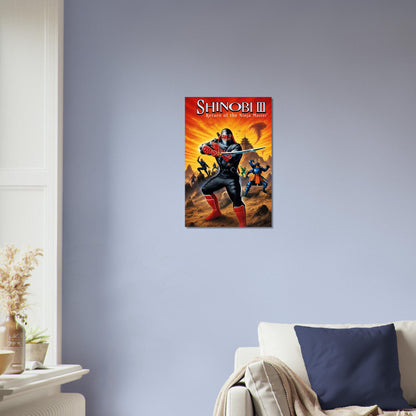 Shinobi III Ninja Master Poster – Red Warrior Action Game Art Wall Art Decor 3