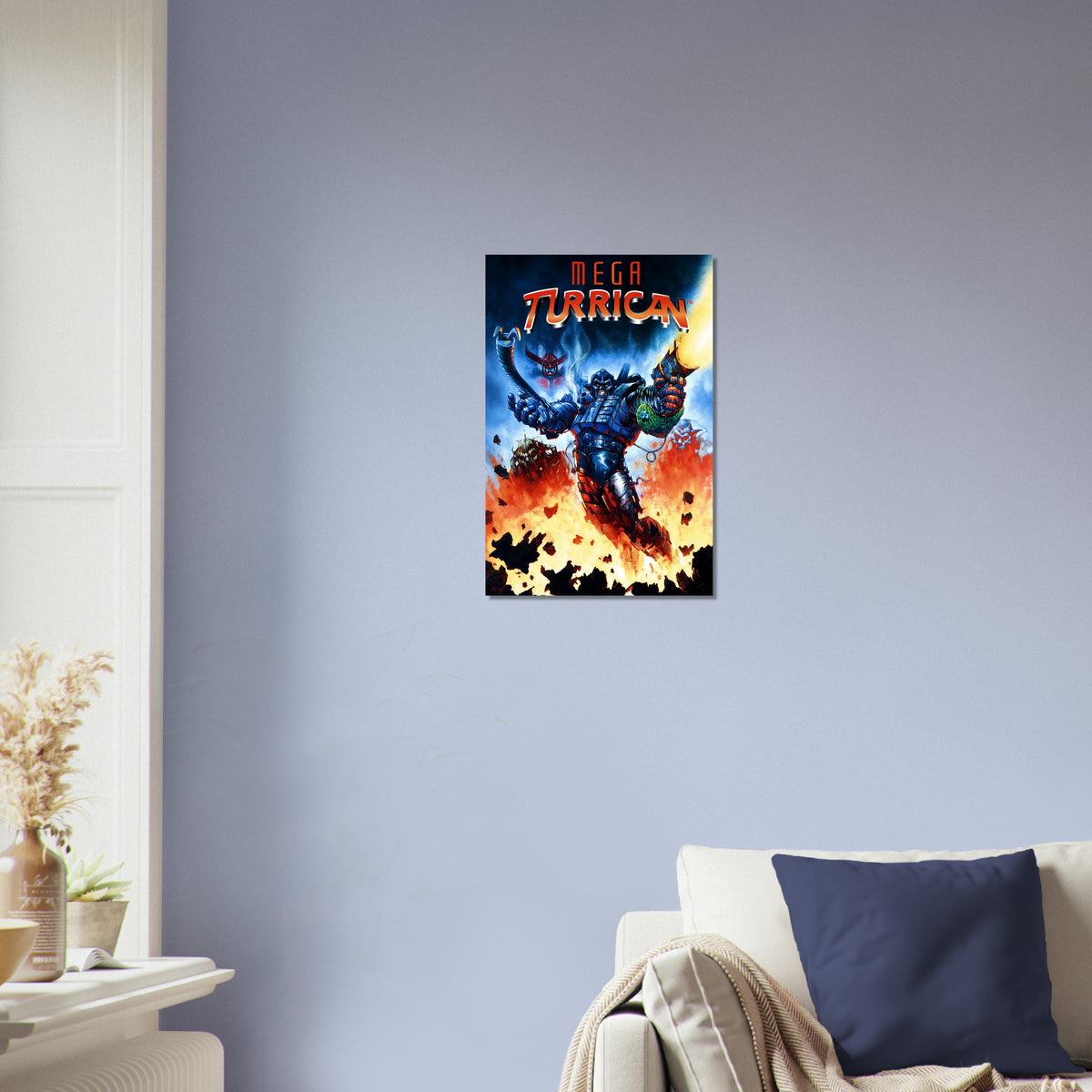 Mega Turrican Poster – Giant Battle Robot Warrior Video Game Art Wall Art Decor 3