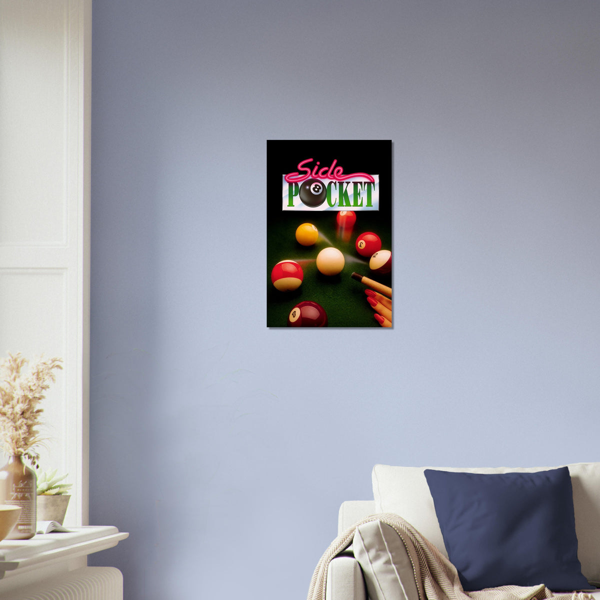 Side Pocket Pool Billiards Poster – Retro 8-Ball Game Art Wall Art Decor 3