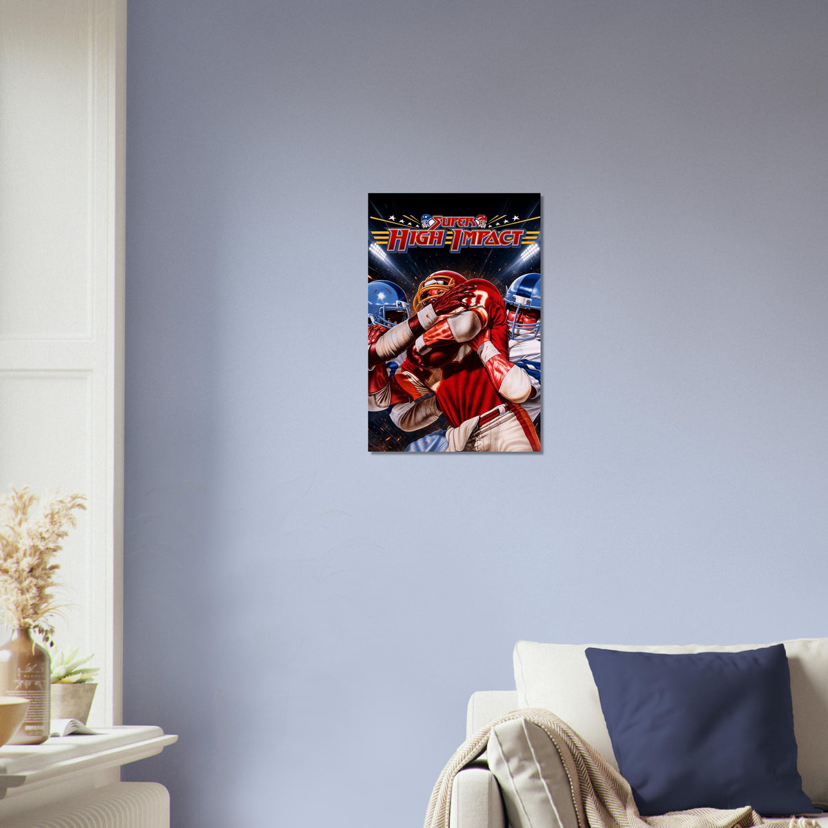 Super High Impact Poster - Retro Arcade Football Game Art Wall Art 3