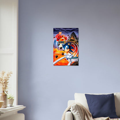 Sonic Spinball Poster – Blue Hedgehog Video Game Art 1993 Wall Art Decor 3