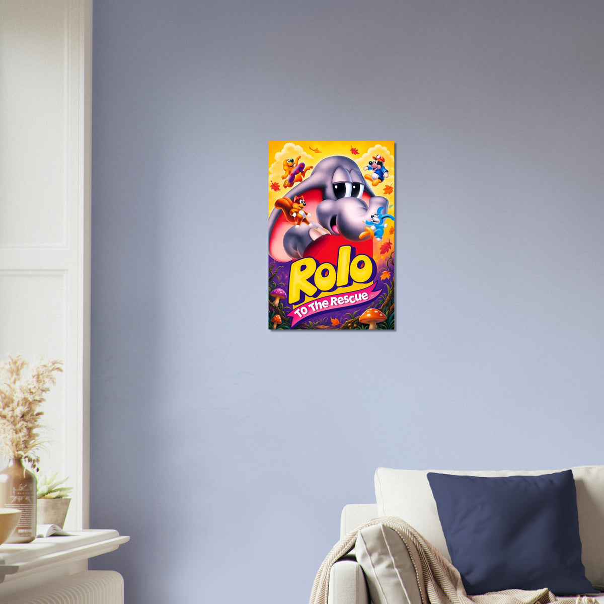 Rolo to the Rescue Poster – Adorable Video Game Characters Adventure 3