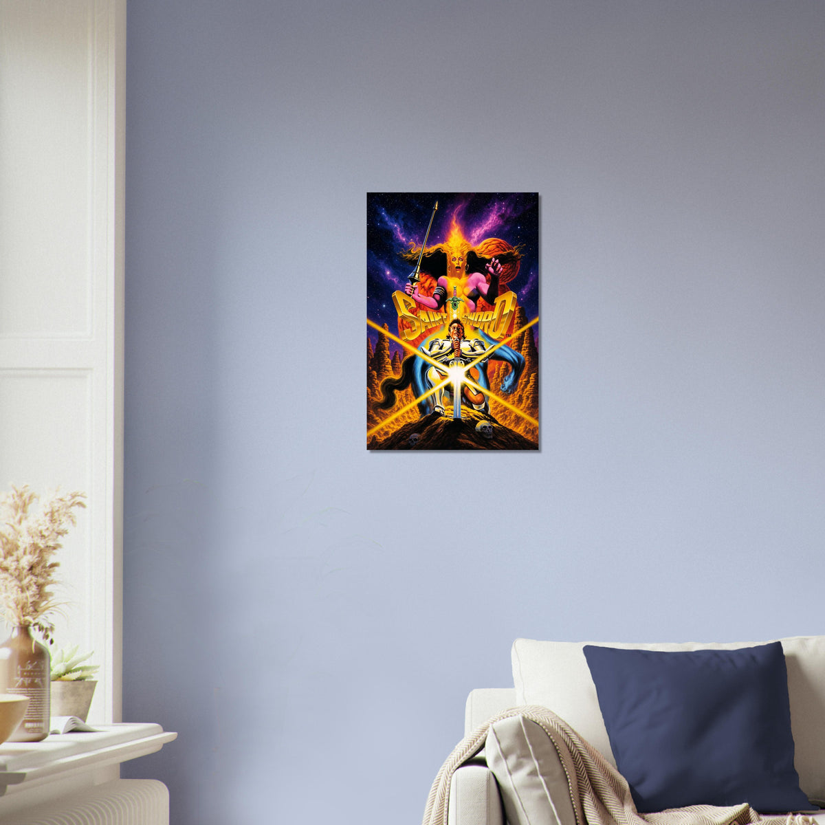 Saint Sword Poster – Cosmic Warrior Fantasy Art Print Wall Art Decor 3