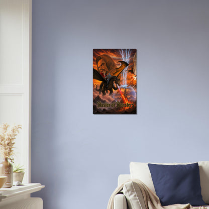 Master of Monsters Poster – Dark Sorcerer Dragon Rider Fantasy Art 3