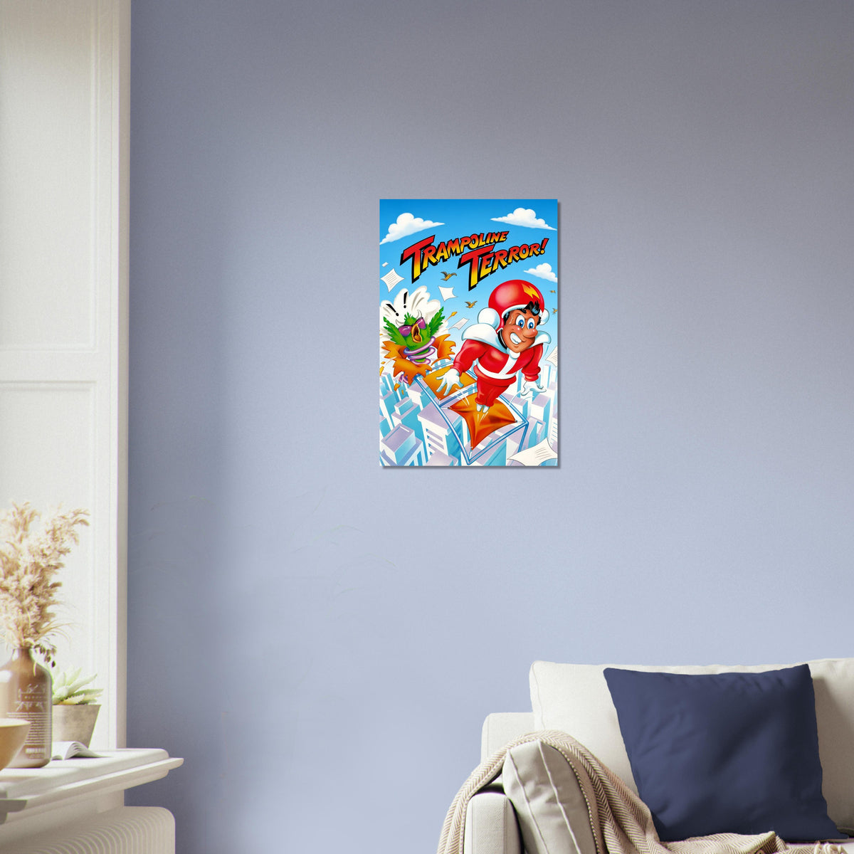 Trampoline Terror Poster – Santa Chaos Video Game Art Wall Art Decor 3