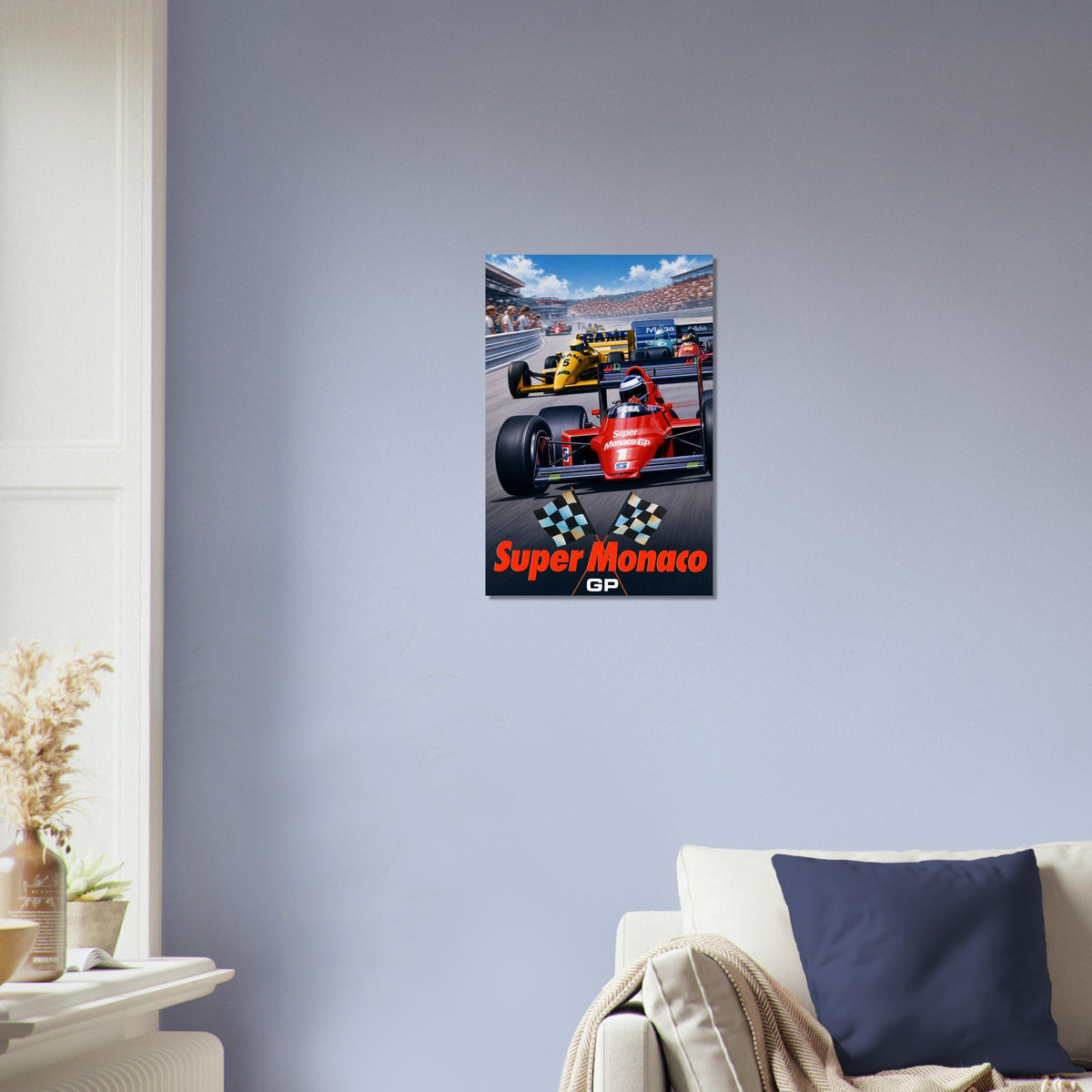 Super Monaco GP Racing Poster – Formula 1 Sport Cars Action Wall Art Decor 3