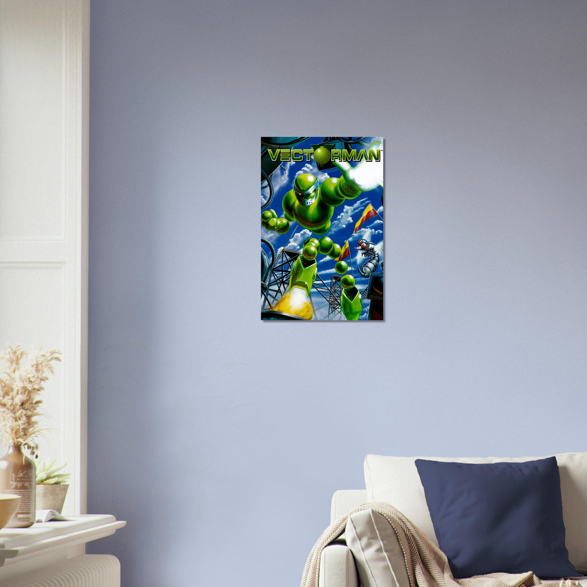 Vectorman Poster – Green Robot Hero Video Game Art Print Wall Art Decor 3
