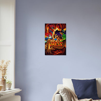 Valis Fantasy Warrior Poster – Golden Sword & Demon Wings Art Wall Art Decor 3