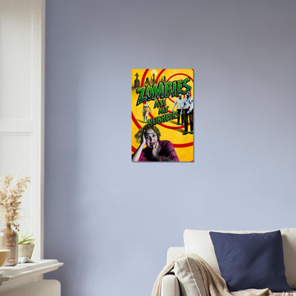 Zombies Ate My Neighbors Poster – Retro Horror Comedy Game Art Wall Art Decor 3