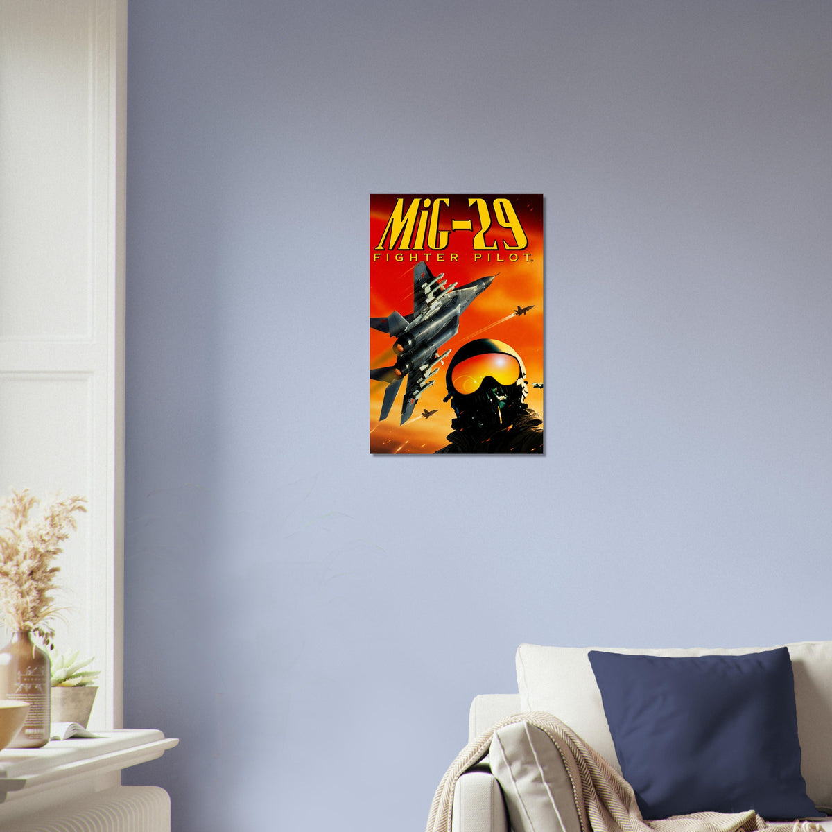 MiG-29 Fighter Pilot Poster – Combat Jet Aircraft Military Art Wall Art Decor 3
