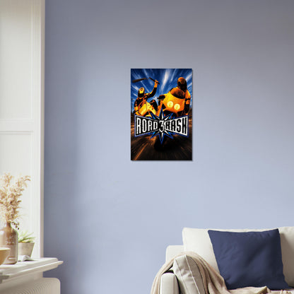 Road Crash Motorcycle Poster – Action Bike Racing 80s Art Wall Art Decor 3