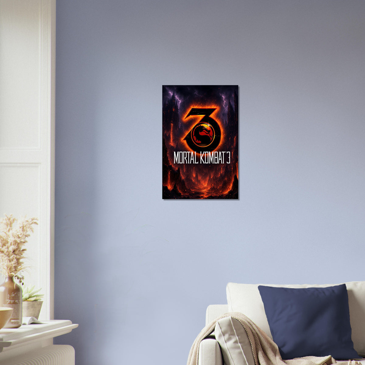 Mortal Kombat 3 Fighting Game Poster – Dragon Logo Wall Art Decor 3