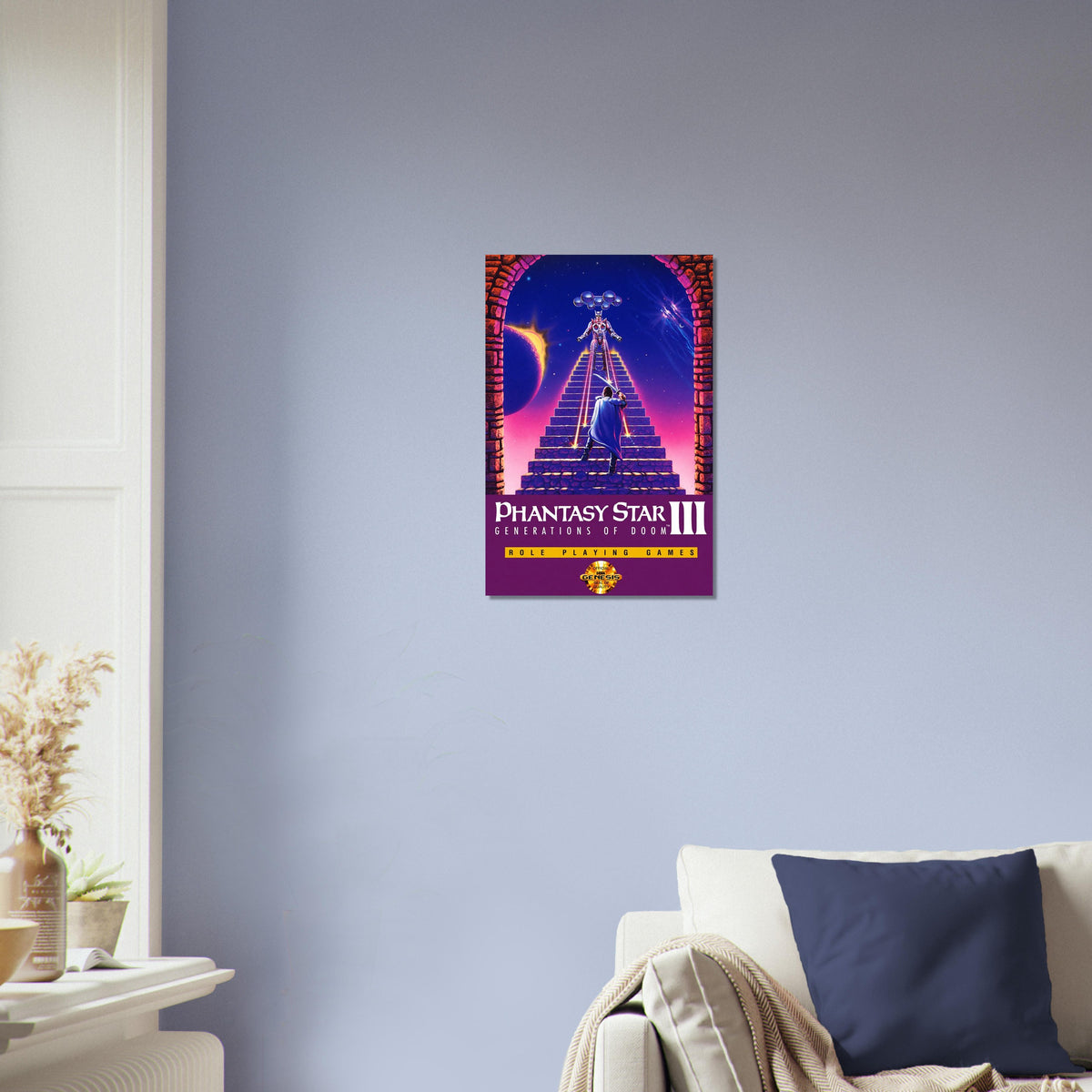 Phantasy Star III Generations of Doom Poster – Sci-Fi RPG Warrior Wall Art Decor 3