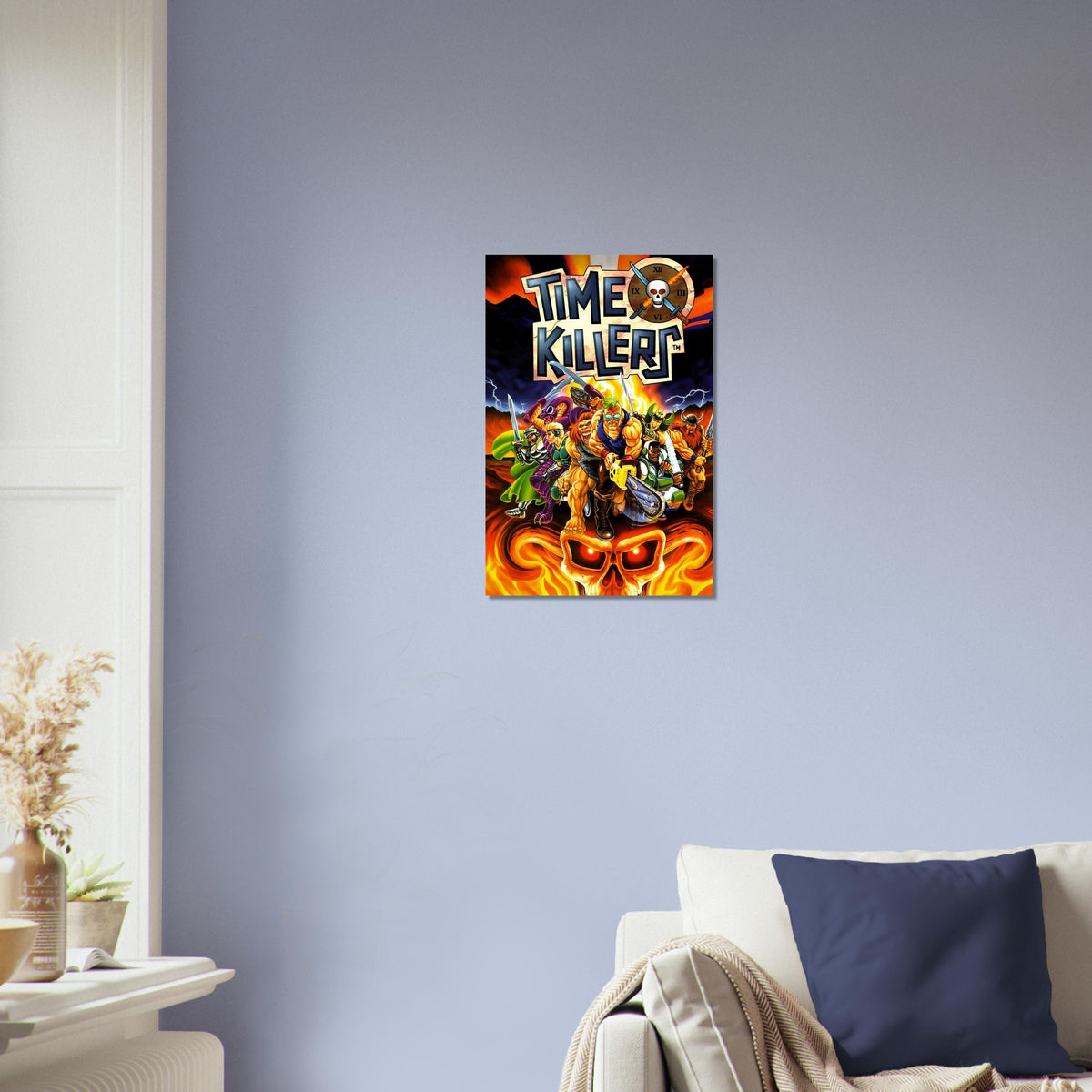 Time Killer Poster – Retro Video Game Warriors Action Art Wall Art Decor 3