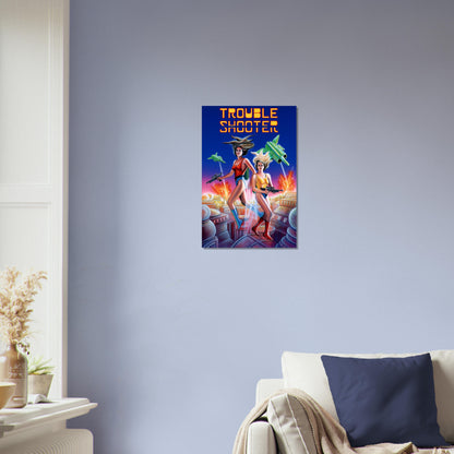Trouble Shooter Poster – Retro Arcade Action Game Cover Art Wall Art Decor 3