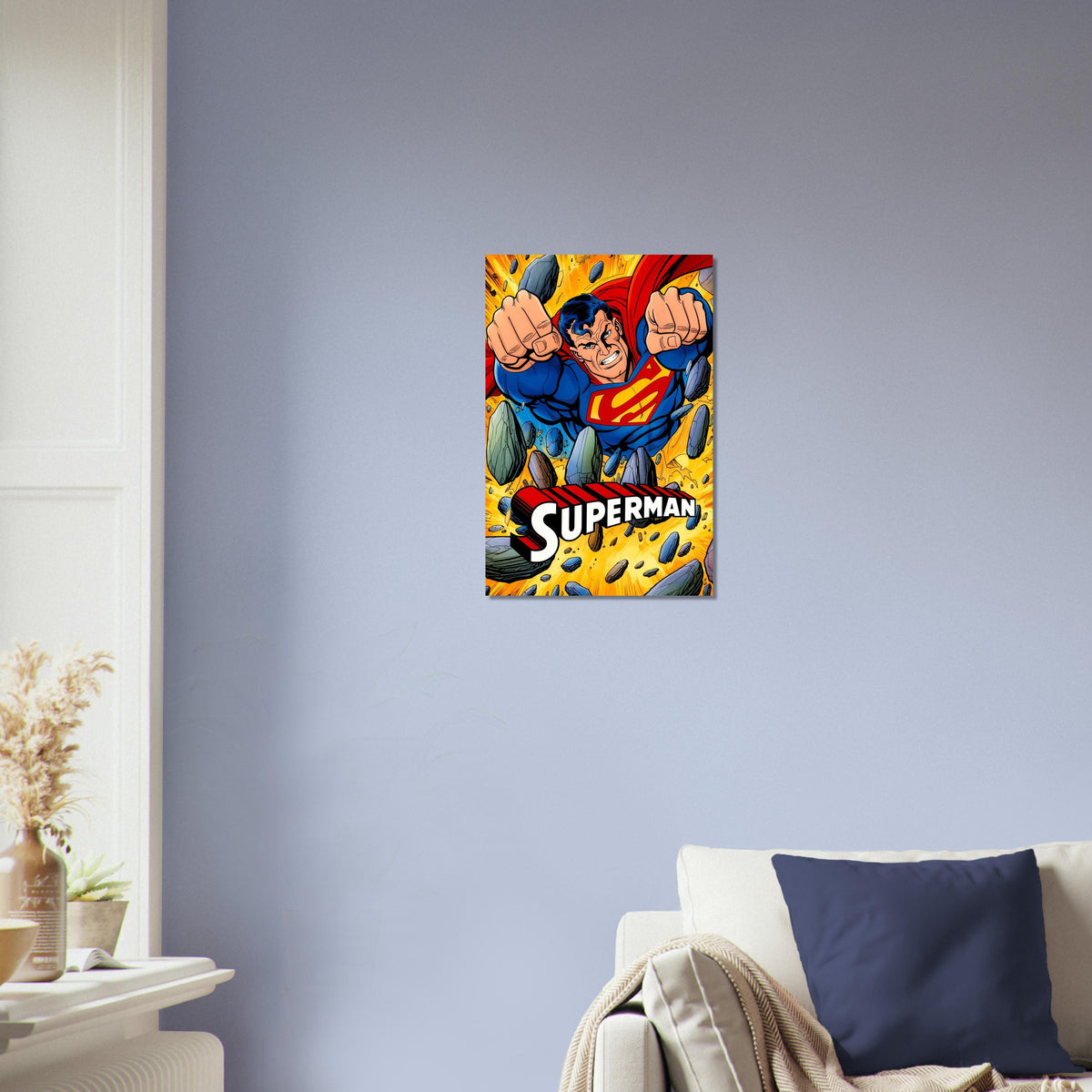Superman Poster – Classic Hero Action Comic Art Print Wall Art Decor 3