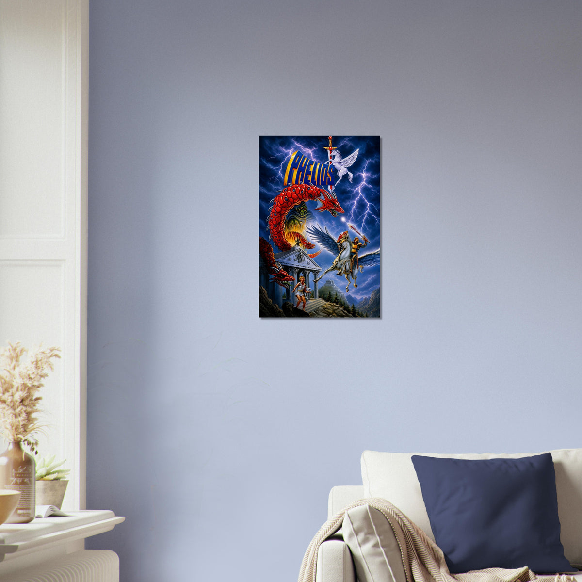 Phelios Poster - Winged Warrior Greek Myth Retro Game Art Wall Art Decor 3