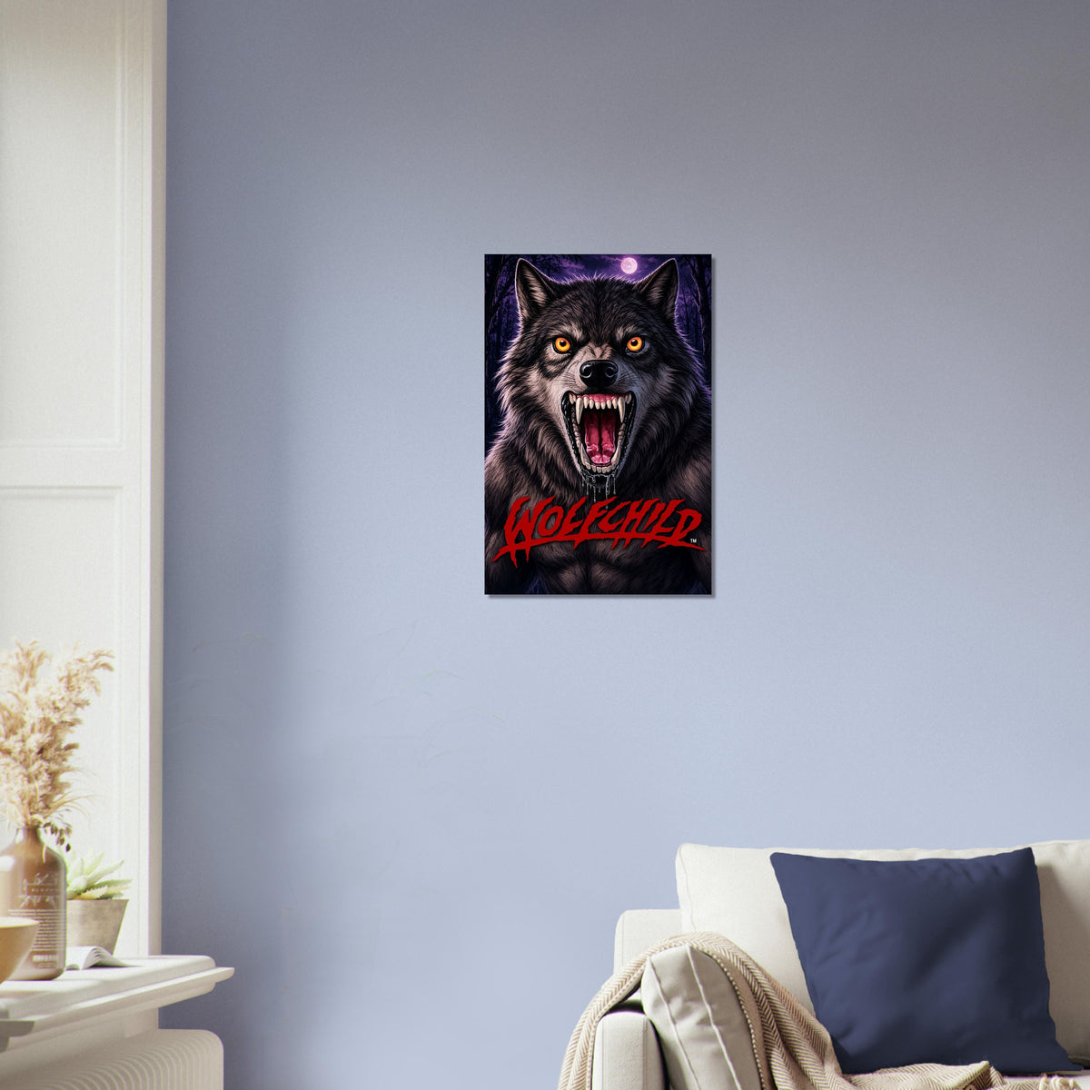 Wolfchild Poster – Fierce Wolf Horror Art Retro Gaming Wall Art Decor 3