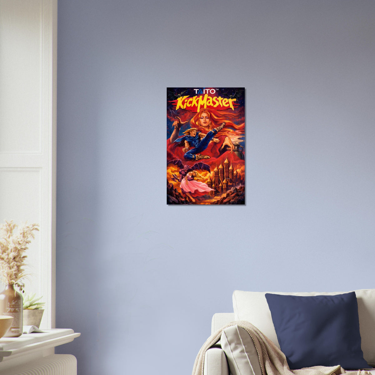 KICKMASTER POSTER NES GAME COVER ART VINTAGE MAGIC MARTIAL ARTS FANTASY 3
