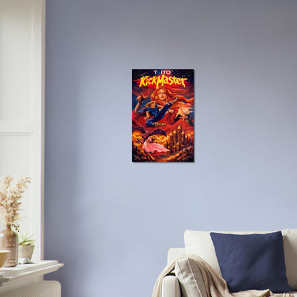 KICKMASTER POSTER NES GAME COVER ART VINTAGE MAGIC MARTIAL ARTS FANTASY 3