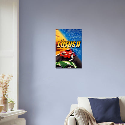 Lotus II Racing Car Poster – Desert Blueprint Design 1980s Wall Art Decor 3
