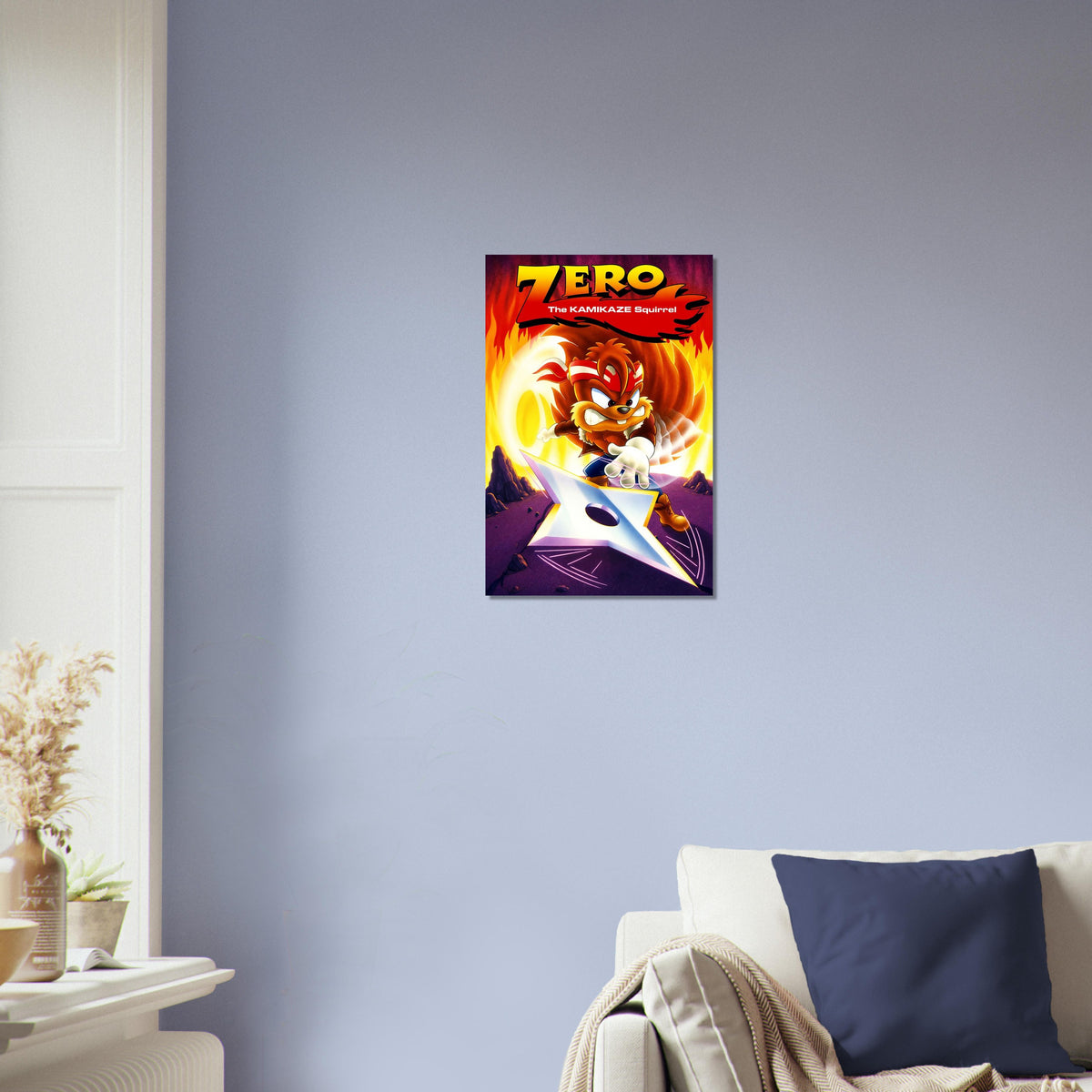 Zero The Kamikaze Squirrel Poster – Retro Video Game Art Wall Art Decor 3