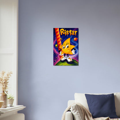 Ristar Yellow Star Character Poster – Retro Video Game Art Wall Art Decor 3