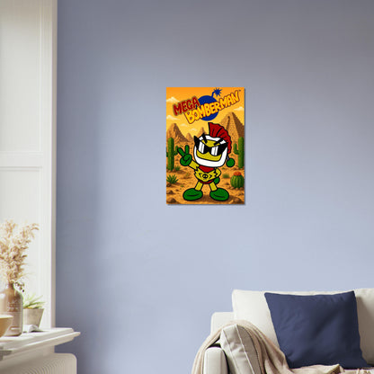 Mega Bomberman Poster – Retro Video Game Character Desert Wall Art Decor 3